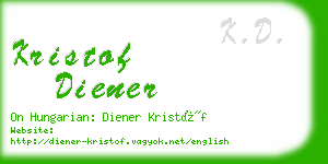 kristof diener business card